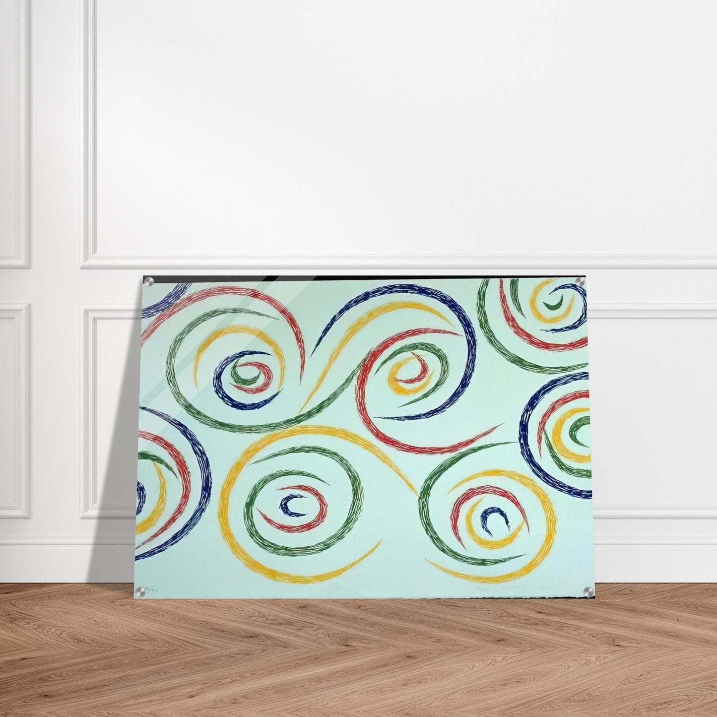 Cercles du Matin - 1992 - Piero Dorazio Acrylic Print - 70x100 cm / 28x40″ inches | Piero Dorazio Wall Art | Piero Dorazio Prints