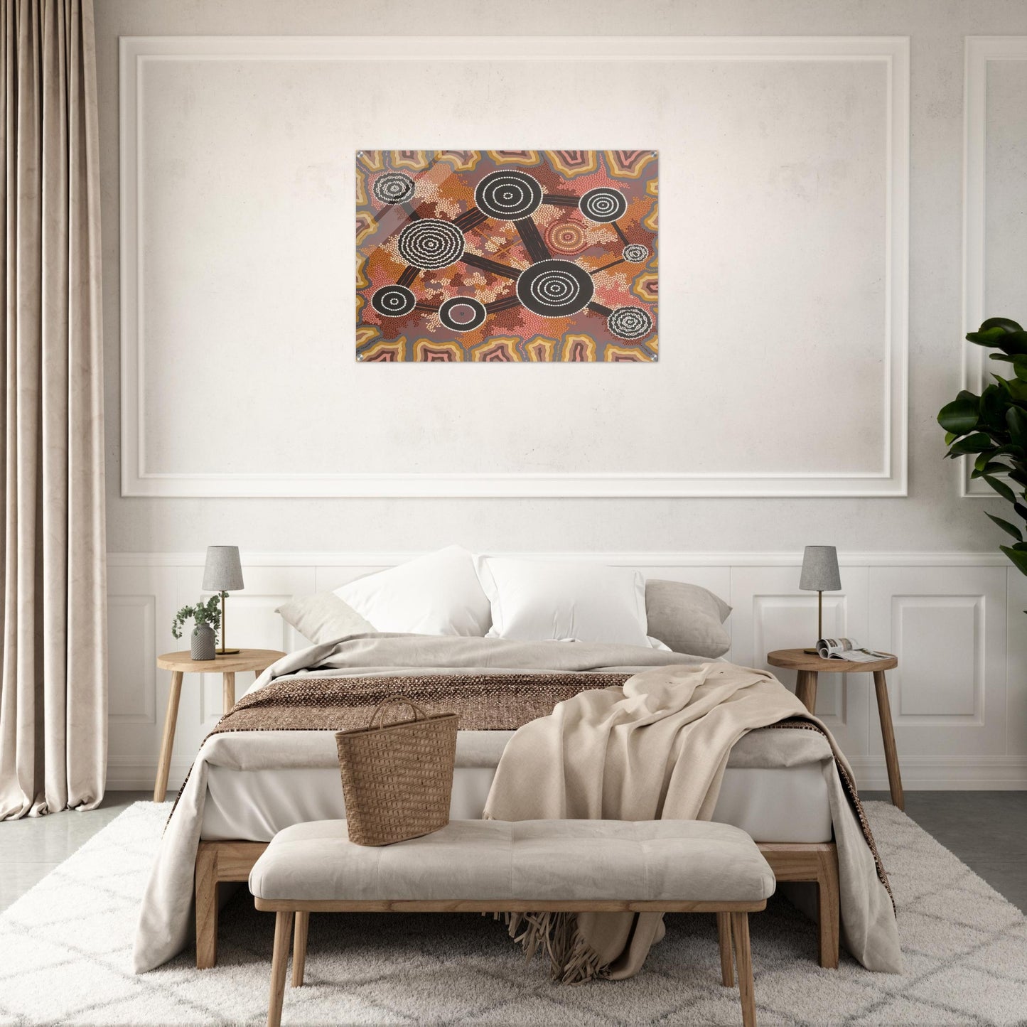 Untitled - 1996 - Clifford Possum Tjapaltjarri Acrylic Print - 70x100 cm / 28x40″ inches