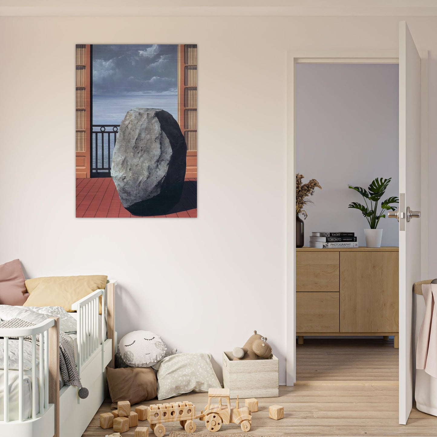 INVISIBLE WORLD 1954 - Rene Magritte Brushed Aluminum Print - 70x100 cm / 28x40 inches | Rene Magritte Aluminum Print | Rene Magritte Prints
