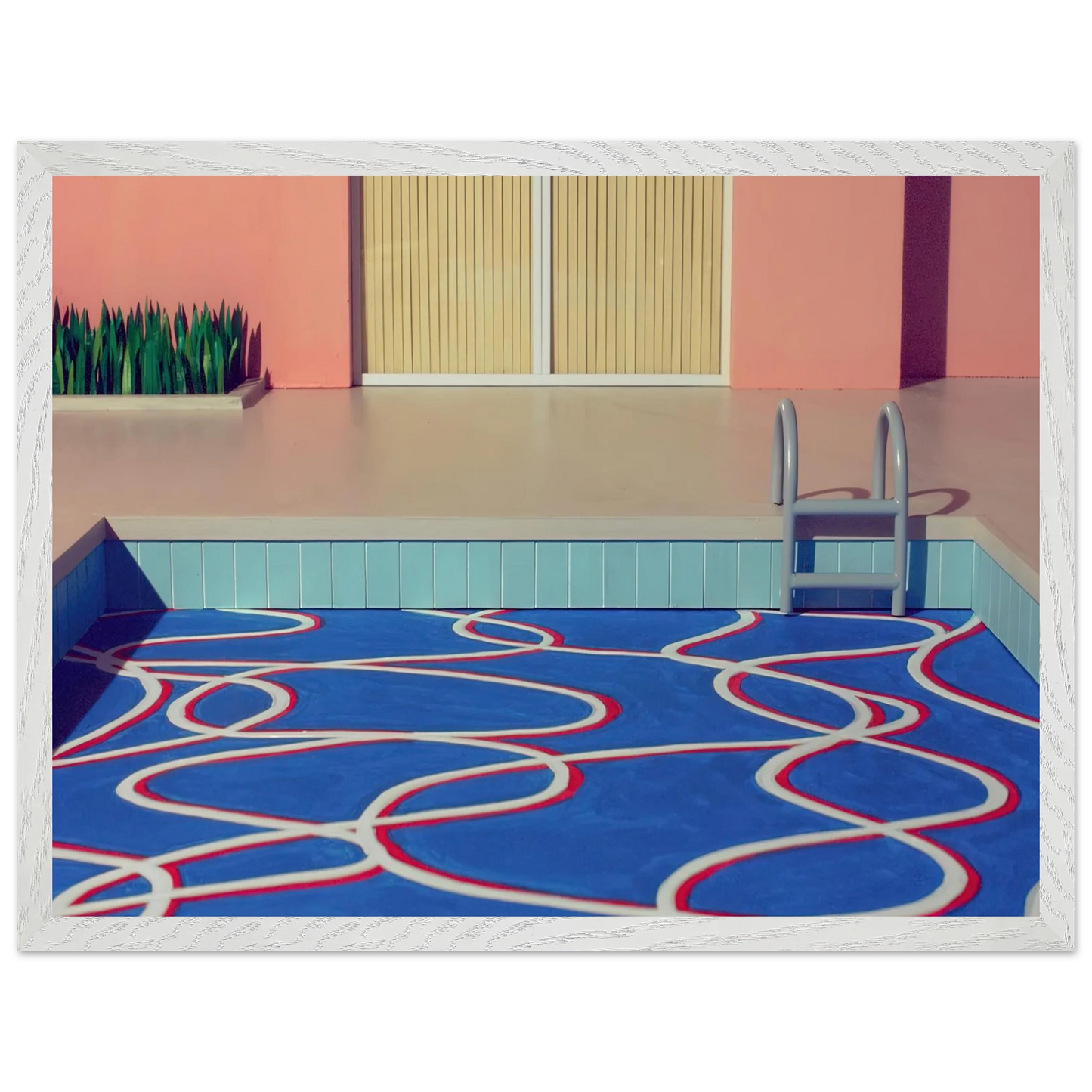 David Hockney - David Hockney Wall art - 40x50 cm / 16x20 inches - Premium Wooden Framed Poster With Fine Art Paper-canvas - White frame