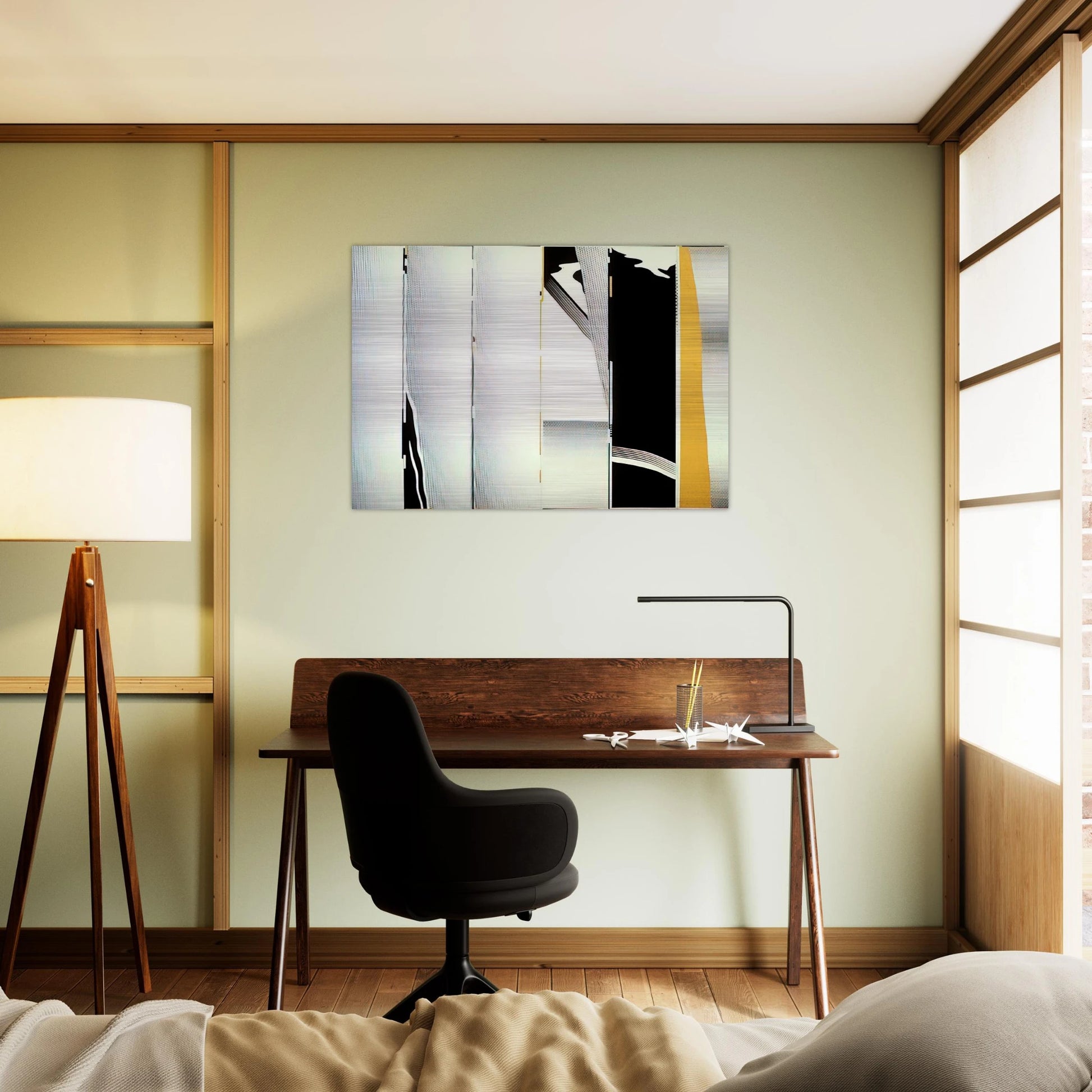 MIRROR SIX PANELS 1 1970 - Roy Lichtenstein Brushed Aluminum Print - 70x100 cm / 28x40 inches | Roy Lichtenstein Aluminum Print | Roy Lichtenstein Prints