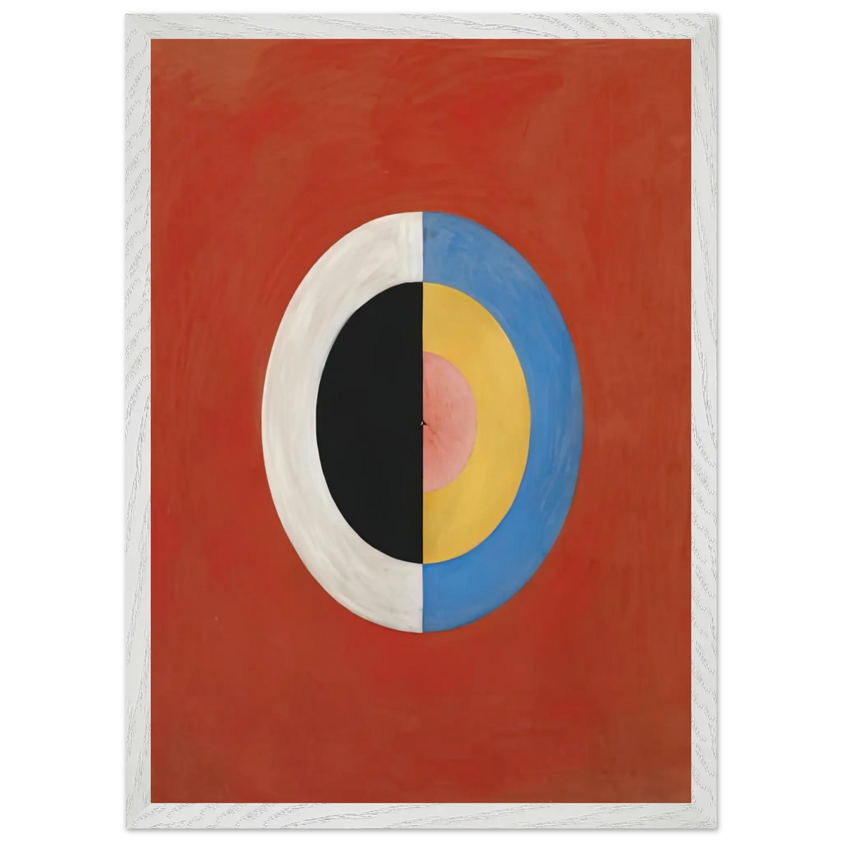Hilma af Klint - THE SWAN NO 17 1915 0 Wall art - 28x43  cm / XL (11x17 Inches) - Premium Wooden Framed Poster With Fine Art Paper - Black frame