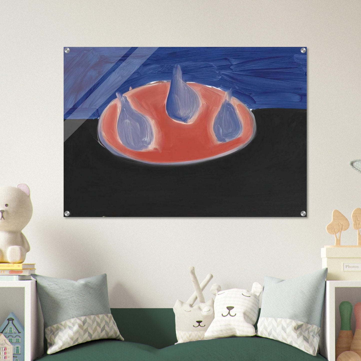 Poires sur une assiette rose - 1954 - Nicolas de Stael Acrylic Print - 70x100 cm / 28x40″ inches