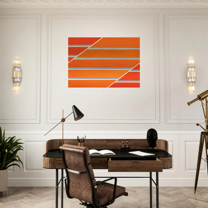 Orange Time - 1965 - Larry Zox Brushed Aluminum Print - 70x100 cm / 28x40 inches | Larry Zox Aluminum Print | Larry Zox Prints