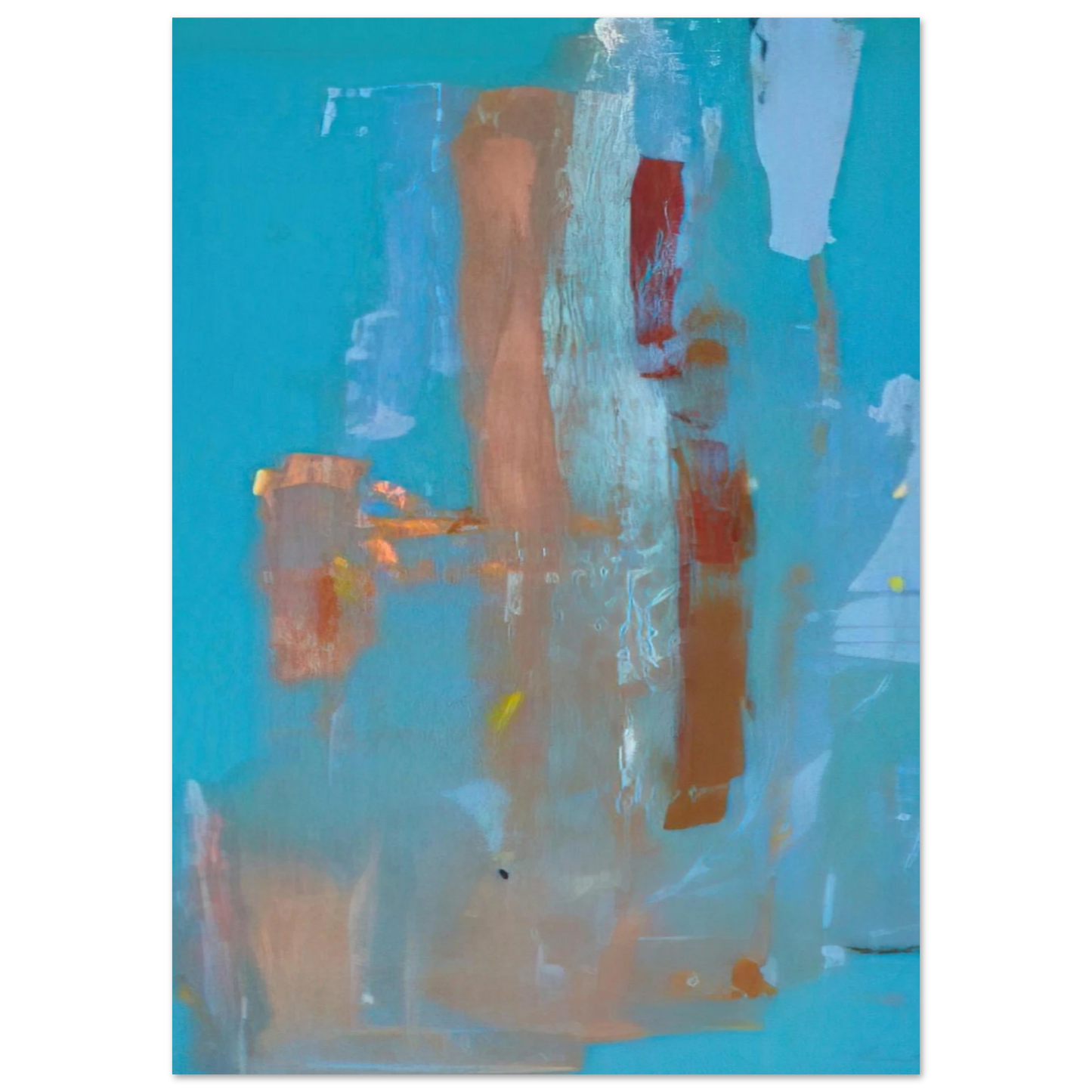 Helen Frankenthaler - In on Blue - 1976 Wall art - 13x18 cm / 5x7 inches - Fine Art Poster-canvas - -