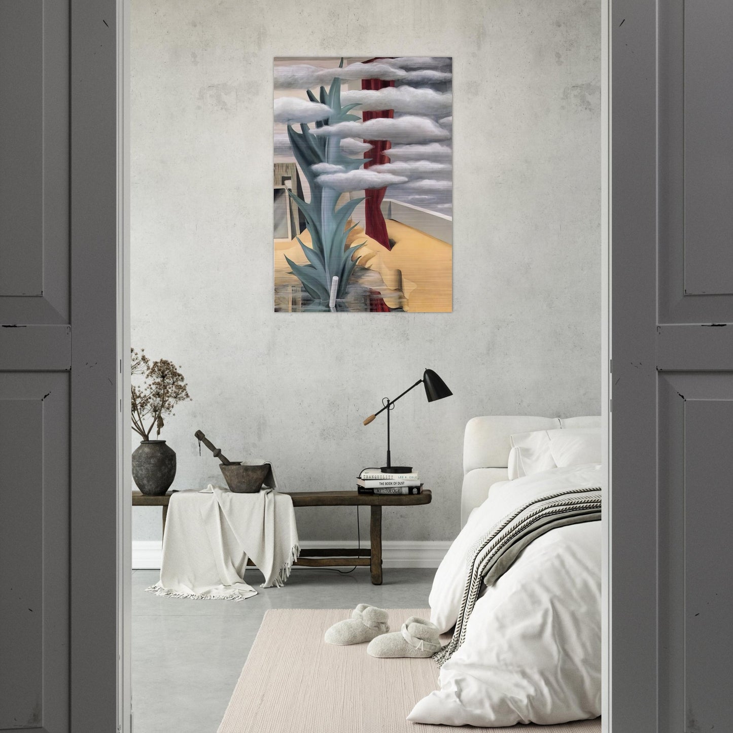 AFTER THE WATER THE CLOUDS 1926 - Rene Magritte Brushed Aluminum Print - 70x100 cm / 28x40 inches | Rene Magritte Aluminum Print | Rene Magritte Prints