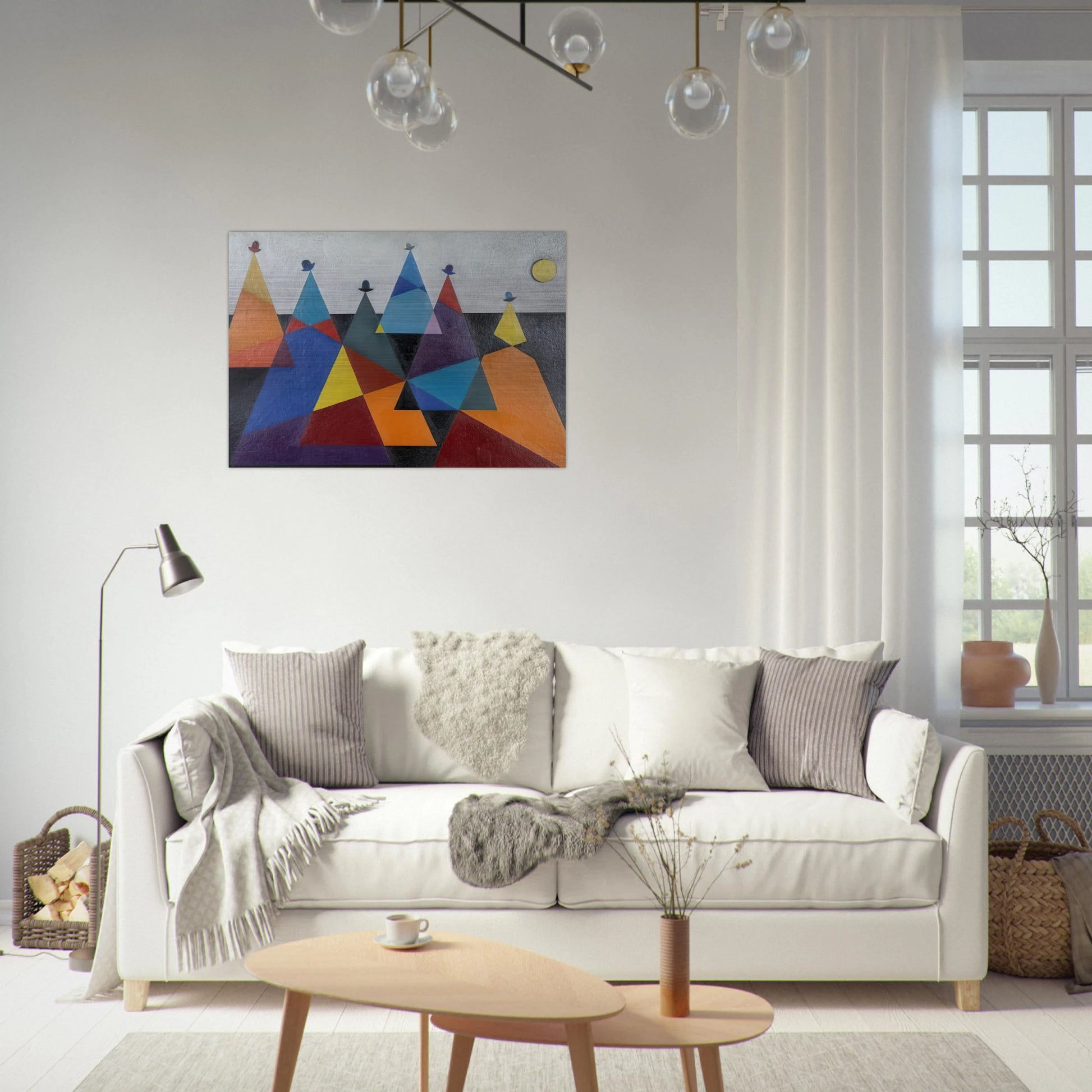 Untitled Mountains - 1955 - Omar Rayo Brushed Aluminum Print - 70x100 cm / 28x40 inches | Omar Rayo Aluminum Print | Omar Rayo Prints