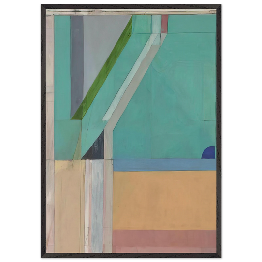 Ocean Park 40 - Richard Diebenkorn 70x100 cm / 28x40 inches Framed Art Print – Black Wooden Frame
