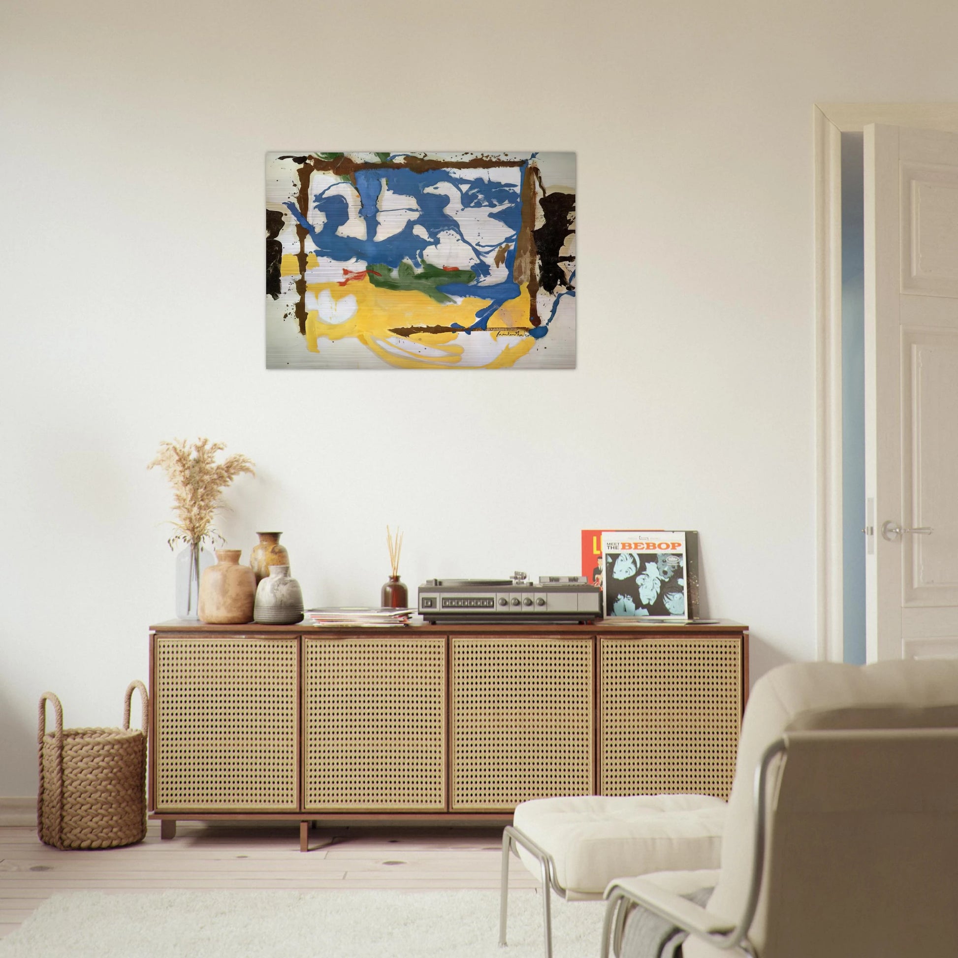 Swan Lake #2 - 1961 - Helen Frankenthaler Brushed Aluminum Print - 70x100 cm / 28x40 inches | Helen Frankenthaler Aluminum Print | Helen Frankenthaler Prints
