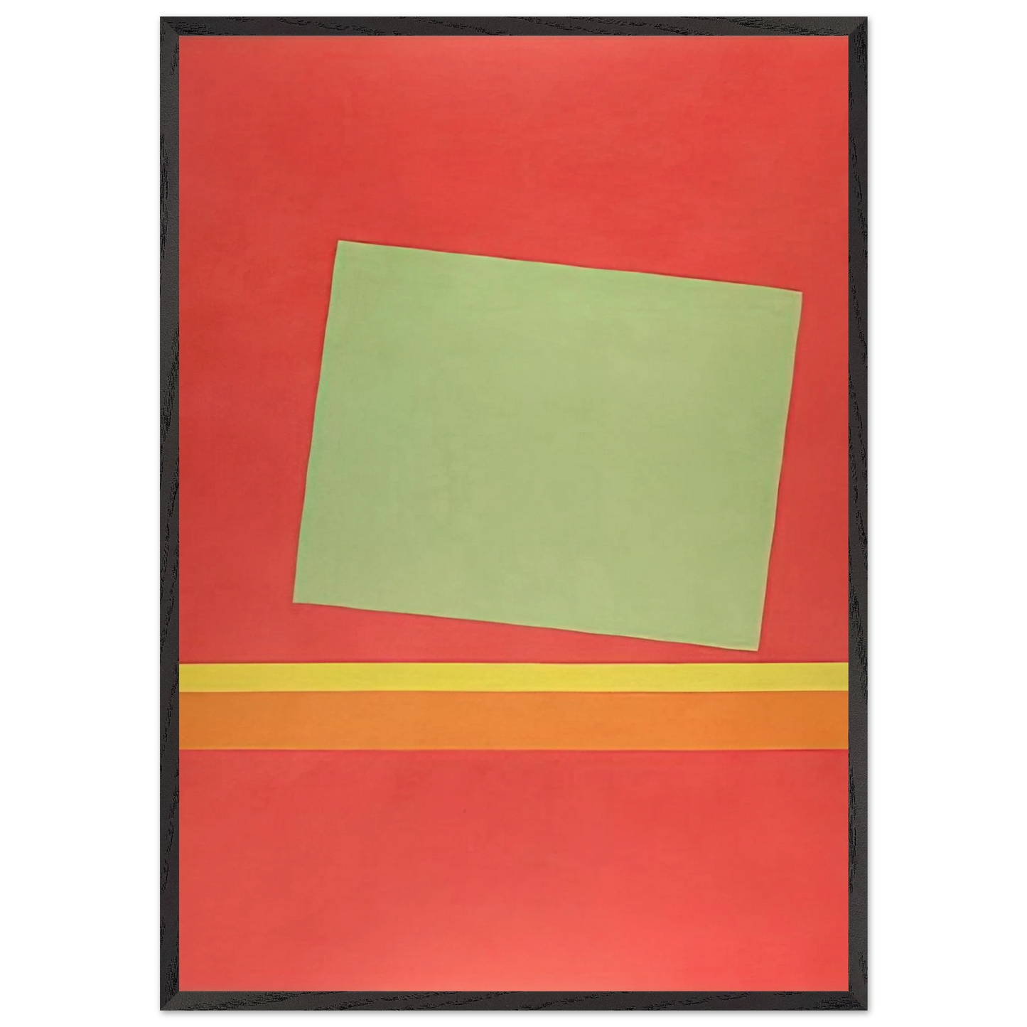 Homage to Milton Avery - Sun-Box III - 1969 - Theodoros Stamos 70x100 cm / 28x40 inches Framed Art Print – Black Wooden Frame