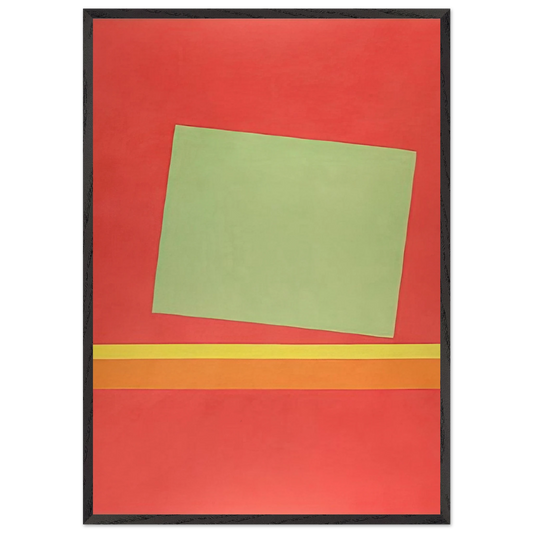 Homage to Milton Avery - Sun-Box III - 1969 - Theodoros Stamos 70x100 cm / 28x40 inches Framed Art Print – Black Wooden Frame