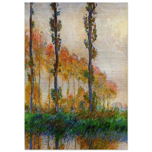 The Three Trees, Autumn - claude monet Brushed Aluminum Print - 70x100 cm / 28x40 inches | claude monet Aluminum Print | claude monet Prints