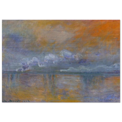 Charing Cross Bridge 02 - claude monet Brushed Aluminum Print - 70x100 cm / 28x40 inches | claude monet Aluminum Print | claude monet Prints