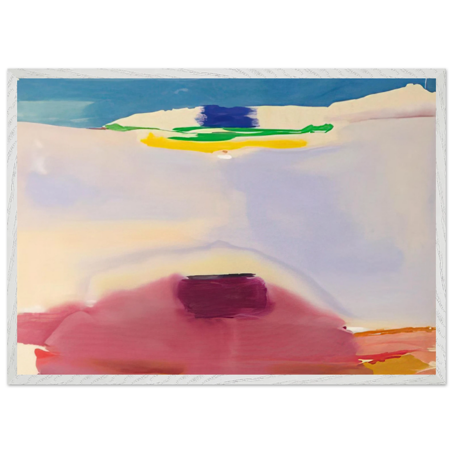 Helen Frankenthaler - Leveling - 1973 Wall art - 27x35 cm / 11x14 inches - Premium Wooden Framed Poster With Fine Art Paper-canvas - White frame