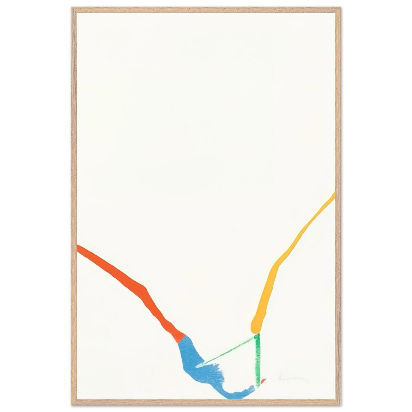 Helen Frankenthaler - What Red Lines Can Do - 1970 Wall art - 20x25 cm / 8x10 inches - Premium Wooden Framed Poster With Fine Art Paper-canvas - Black frame