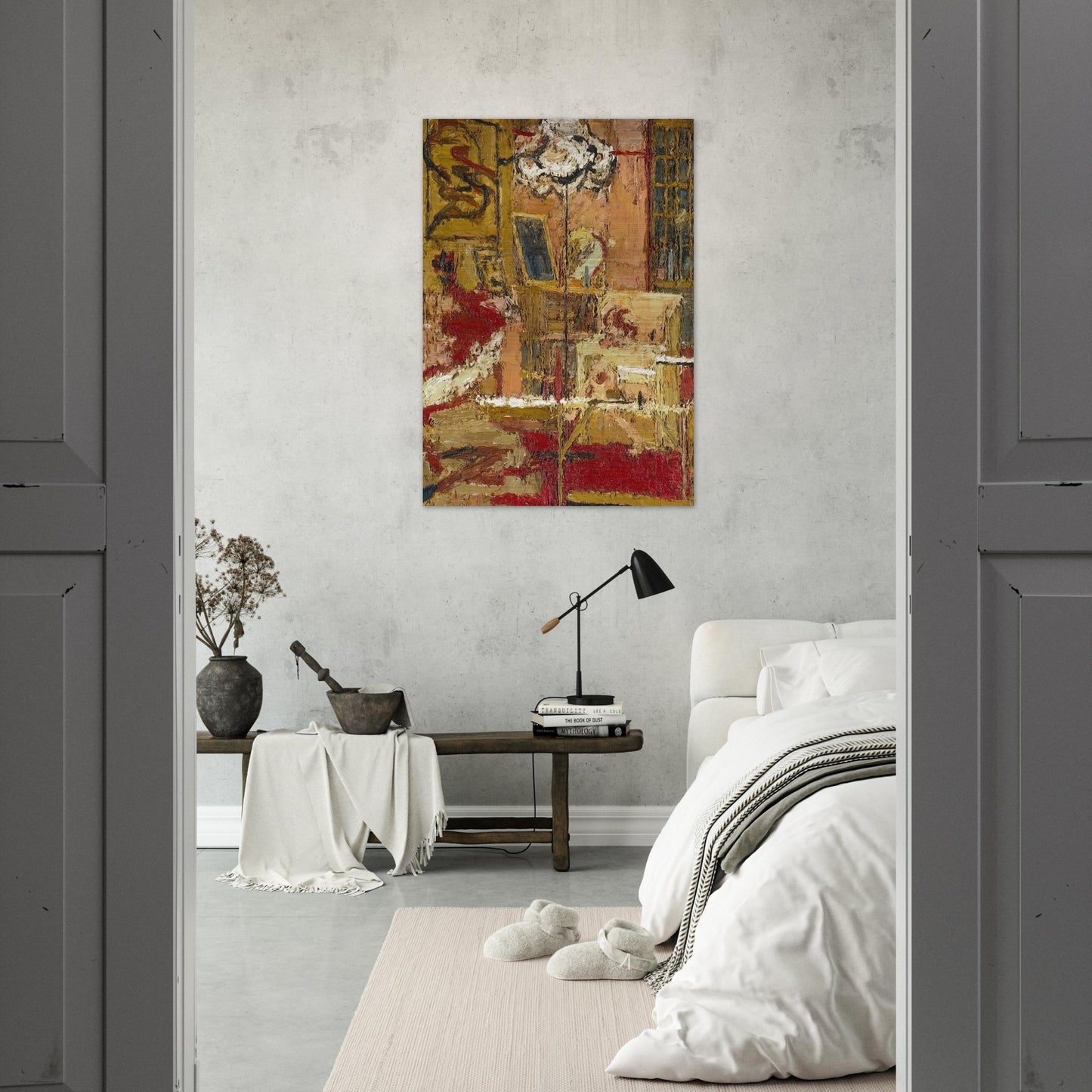 THE SITTING ROOM - Frank Auerbach Brushed Aluminum Print - 70x100 cm / 28x40 inches | Frank Auerbach Aluminum Print | Frank Auerbach Prints
