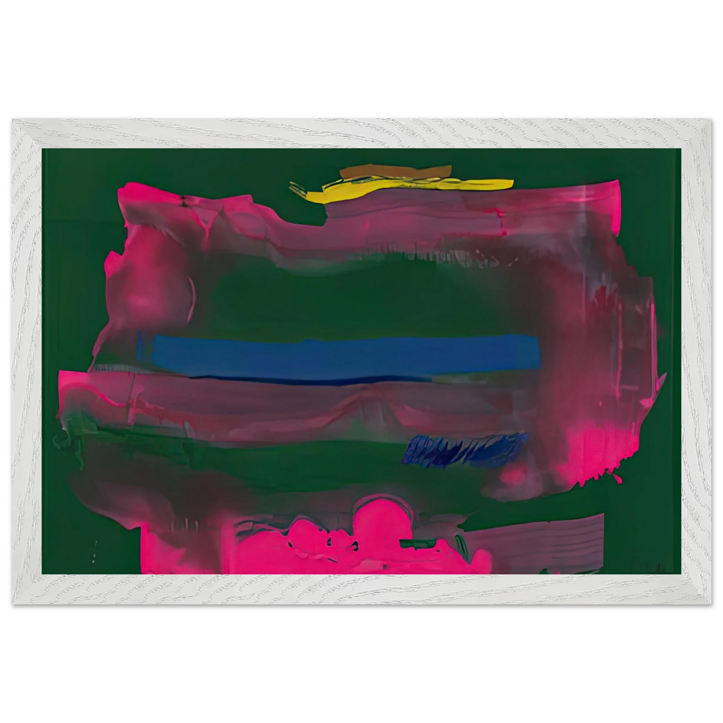 Helen Frankenthaler - Reef, 1991- Wall Art - 30x40 cm / 12x16 inches - Premium Wooden Framed Poster With Fine Art Paper-canvas - Black frame
