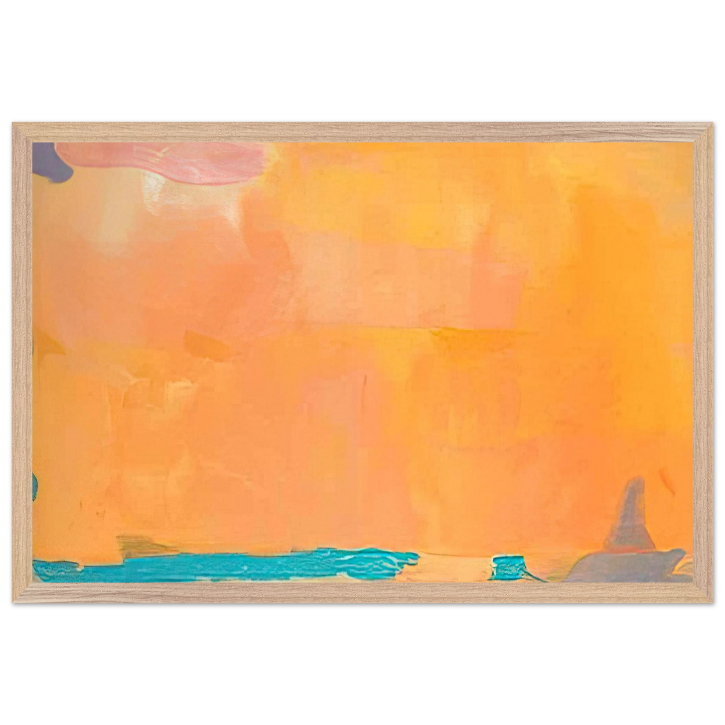 Helen Frankenthaler - Royal Fireworks - 1975 Wall art - A2 (42 x 59.4  cm) - Premium Wooden Framed Poster With Fine Art Paper-canvas - Wood frame
