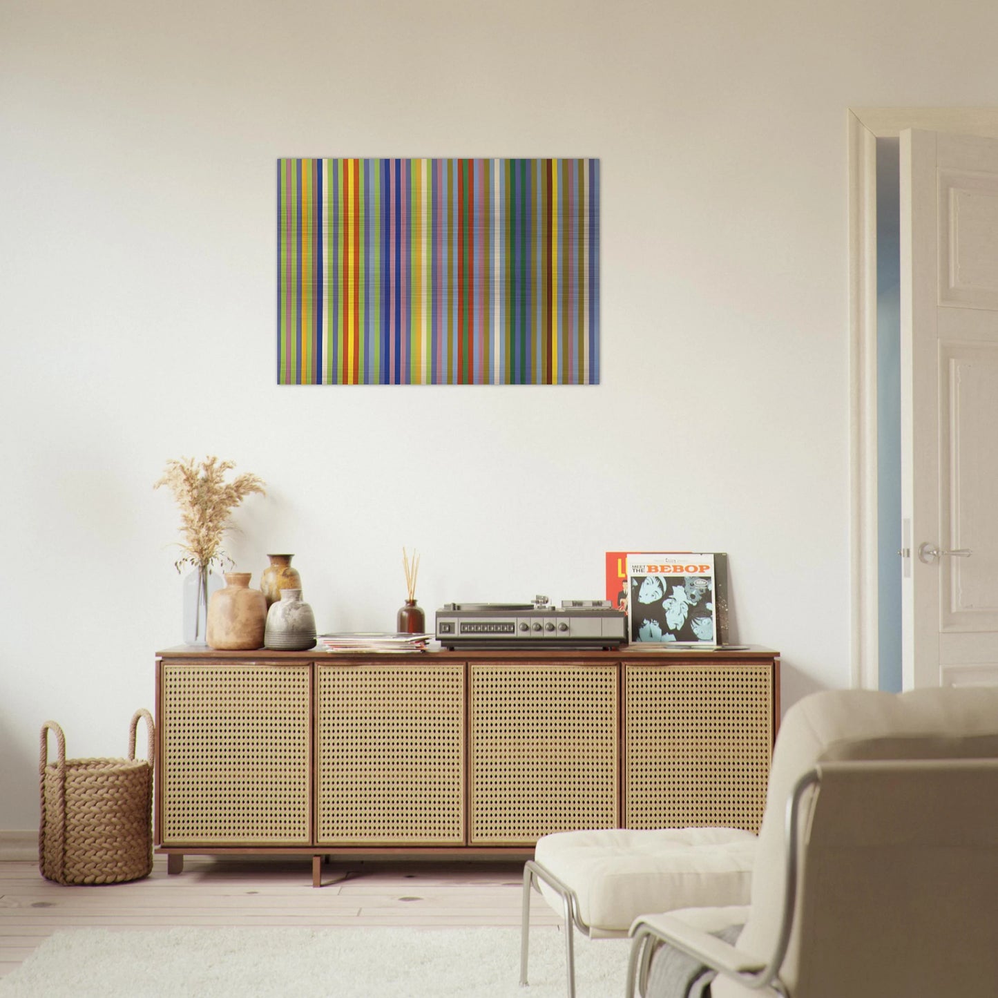 Lemon Ice - 1965 - Gene Davis Brushed Aluminum Print - 70x100 cm / 28x40 inches | Gene Davis Aluminum Print | Gene Davis Prints