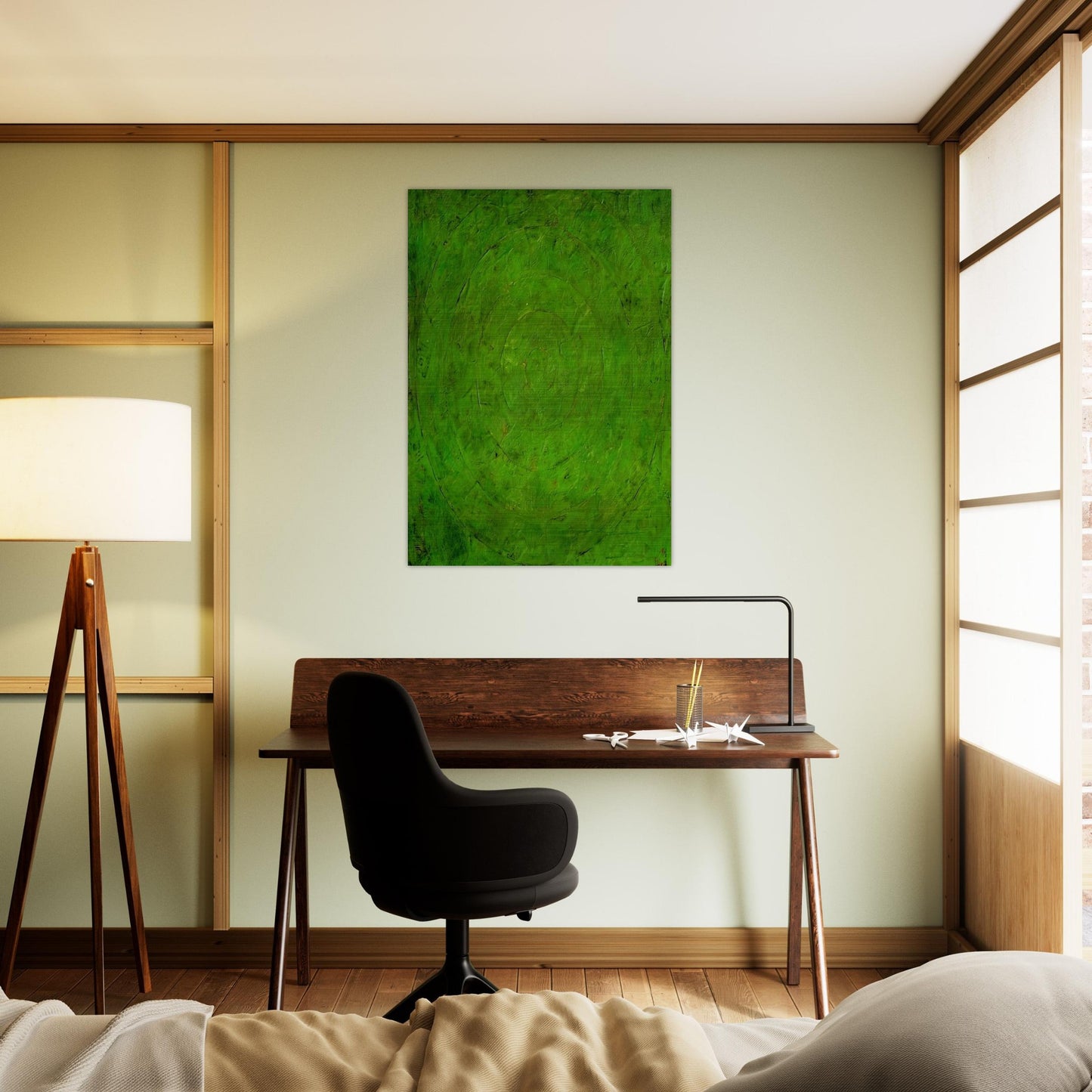 GREEN TARGET - Jasper Johns Brushed Aluminum Print - 70x100 cm / 28x40 inches | Jasper Johns Aluminum Print | Jasper Johns Prints