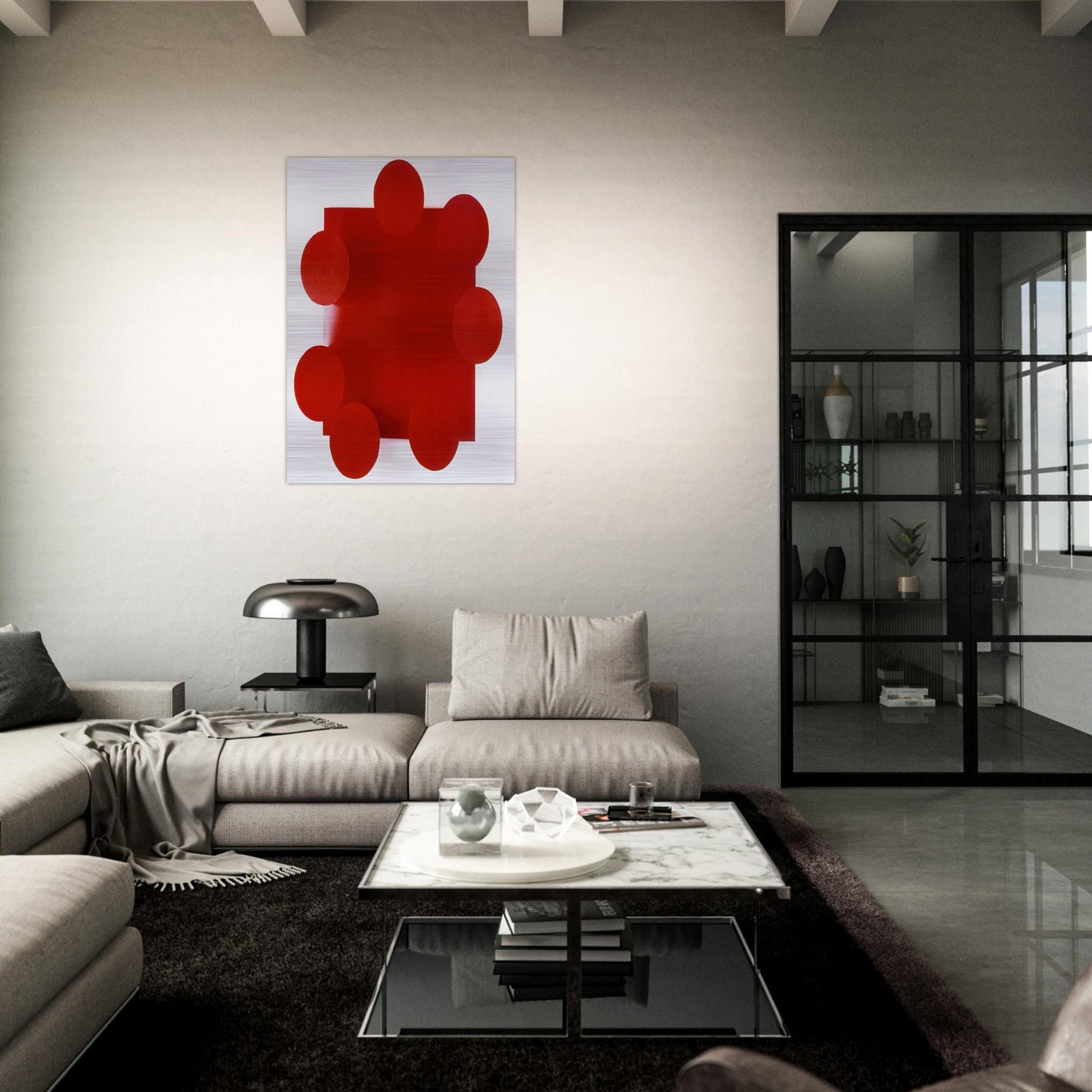 Amazonino #1 - 1989 - Lygia Pape Brushed Aluminum Print - 70x100 cm / 28x40 inches | Lygia Pape Aluminum Print | Lygia Pape Prints