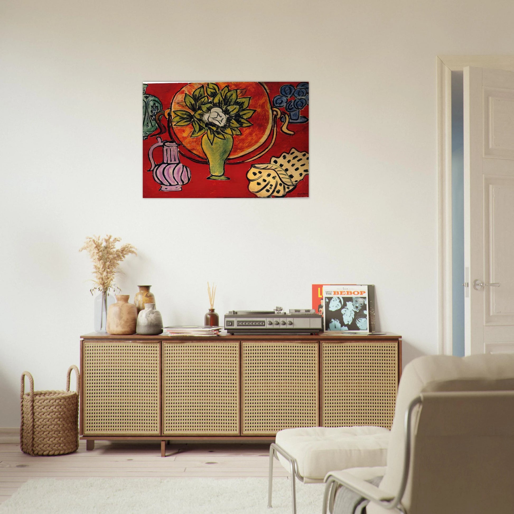 STILL LIFE WITH A MAGNOLIA 1941 - Henri Matisse Brushed Aluminum Print - 70x100 cm / 28x40 inches | Henri Matisse Aluminum Print | Henri Matisse Prints