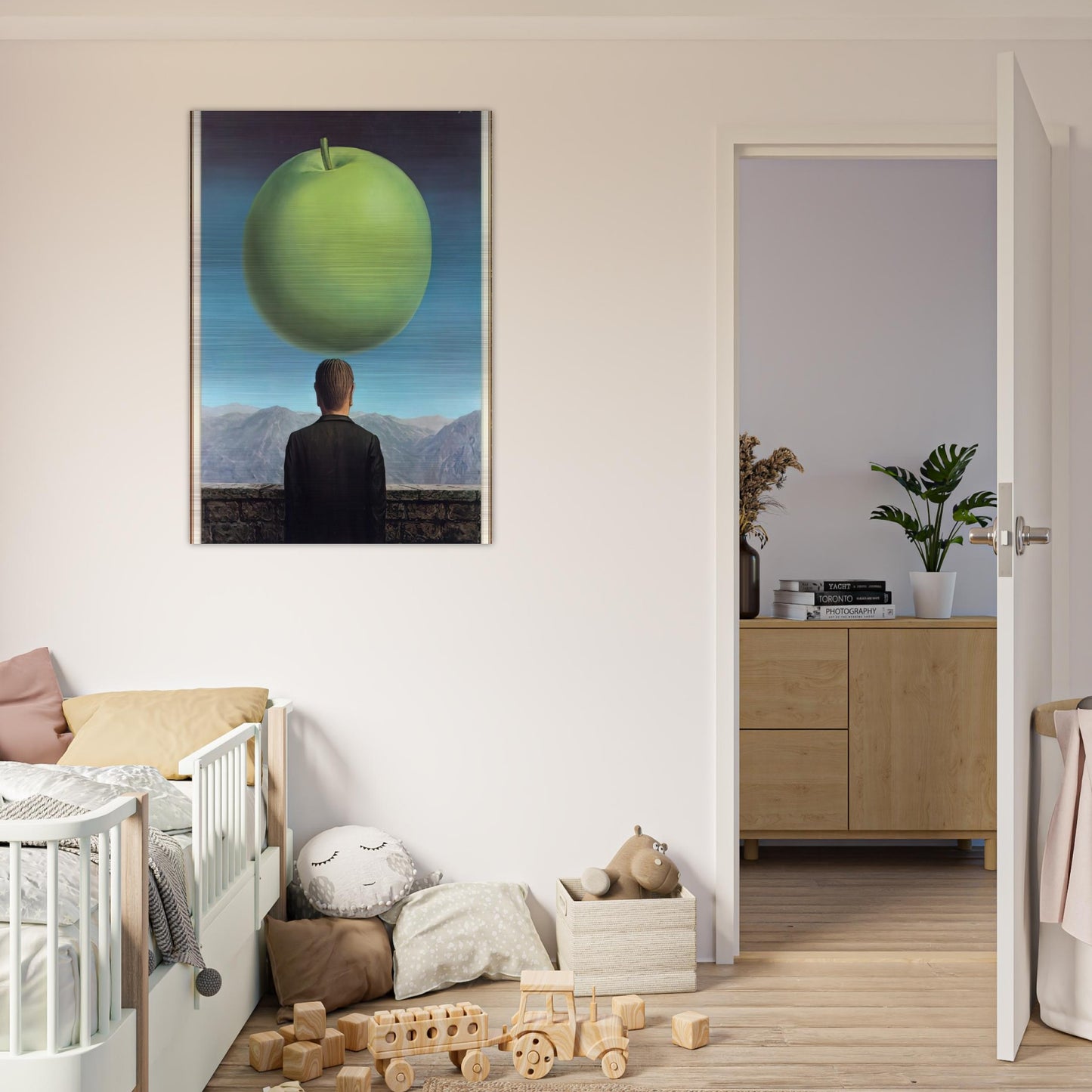 THE POSTCARD 1960 - Rene Magritte Brushed Aluminum Print - 70x100 cm / 28x40 inches | Rene Magritte Aluminum Print | Rene Magritte Prints