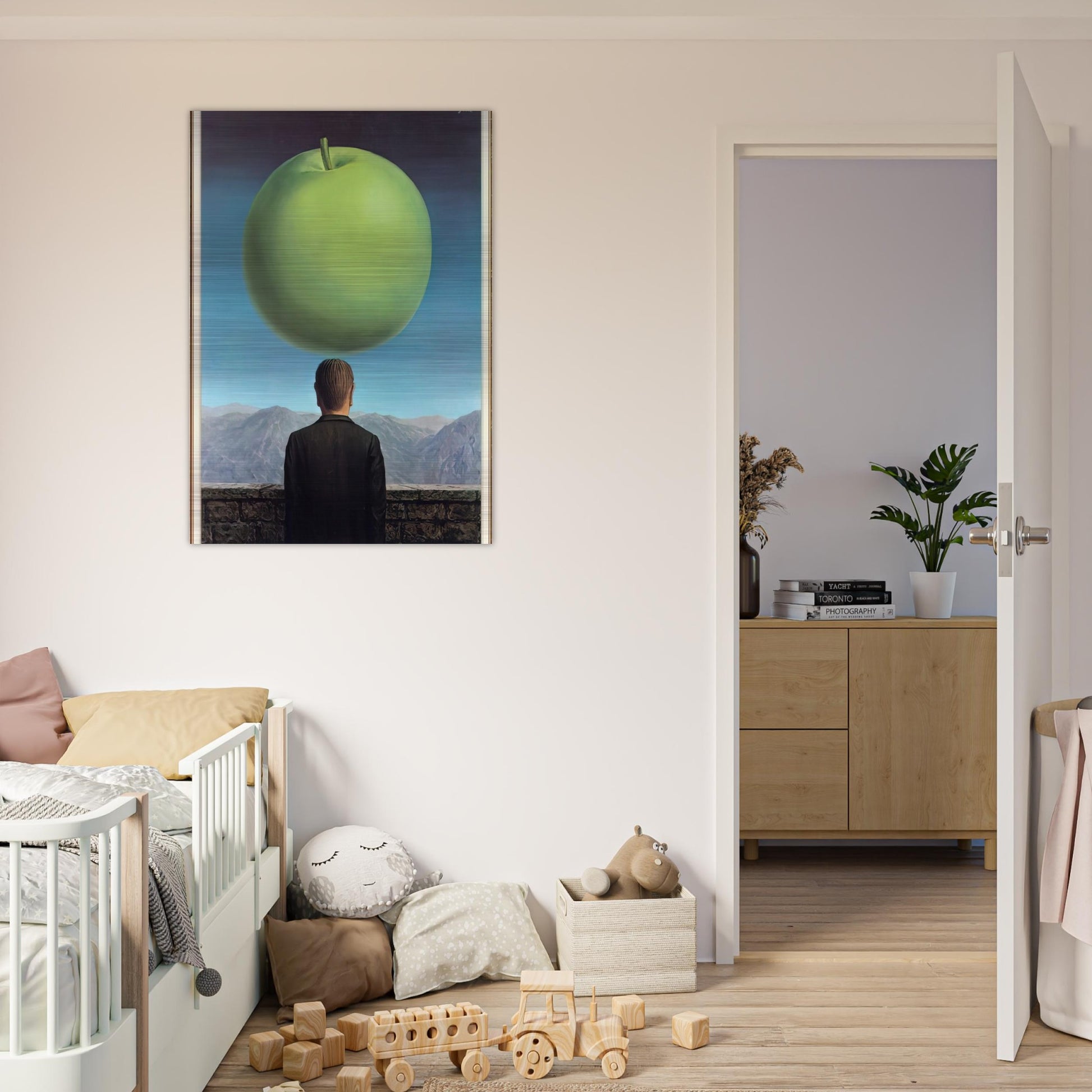 THE POSTCARD 1960 - Rene Magritte Brushed Aluminum Print - 70x100 cm / 28x40 inches | Rene Magritte Aluminum Print | Rene Magritte Prints