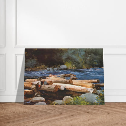 HUDSON RIVER - Winslow Homer Brushed Aluminum Print - 70x100 cm / 28x40 inches | Winslow Homer Aluminum Print | Winslow Homer Prints