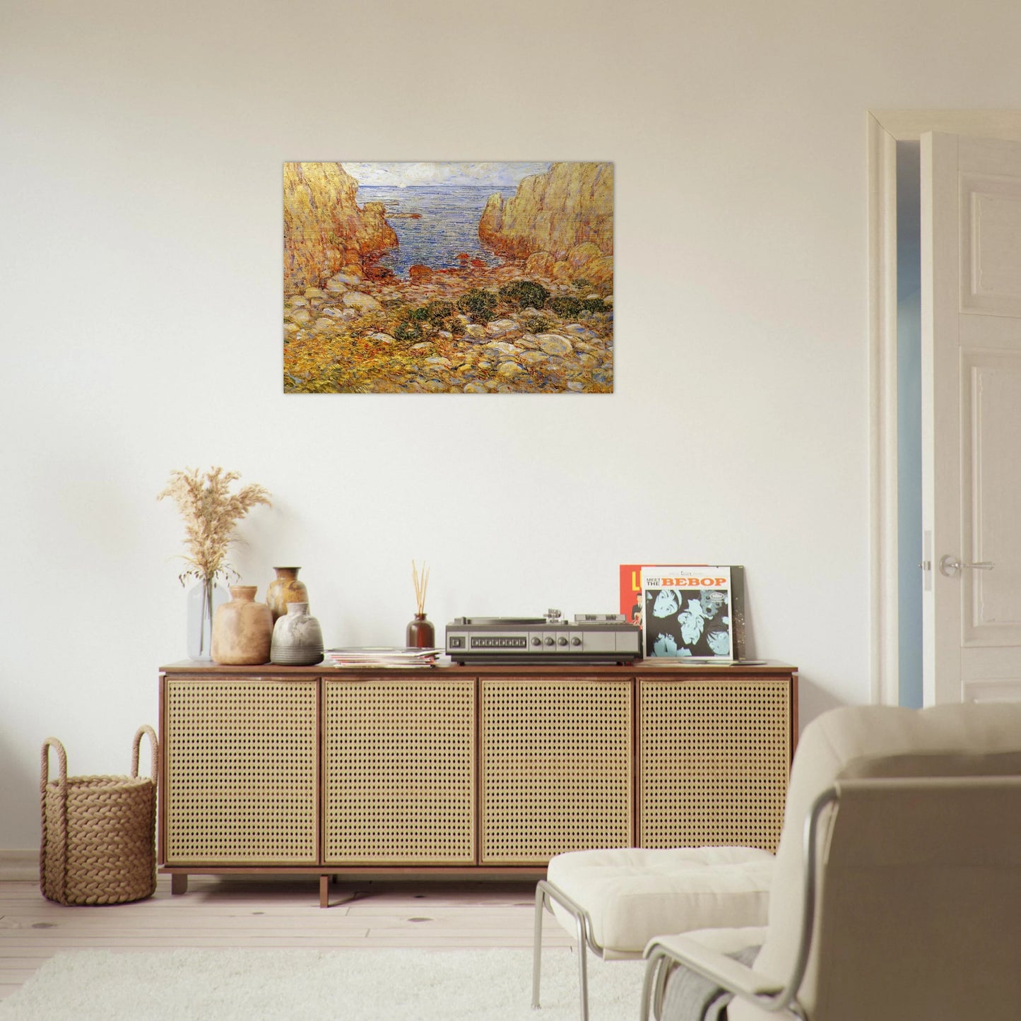 The Gorge - Appledore, Isles of Shoals - Childe Hassam Brushed Aluminum Print - 70x100 cm / 28x40 inches | Childe Hassam Aluminum Print | Childe Hassam Prints