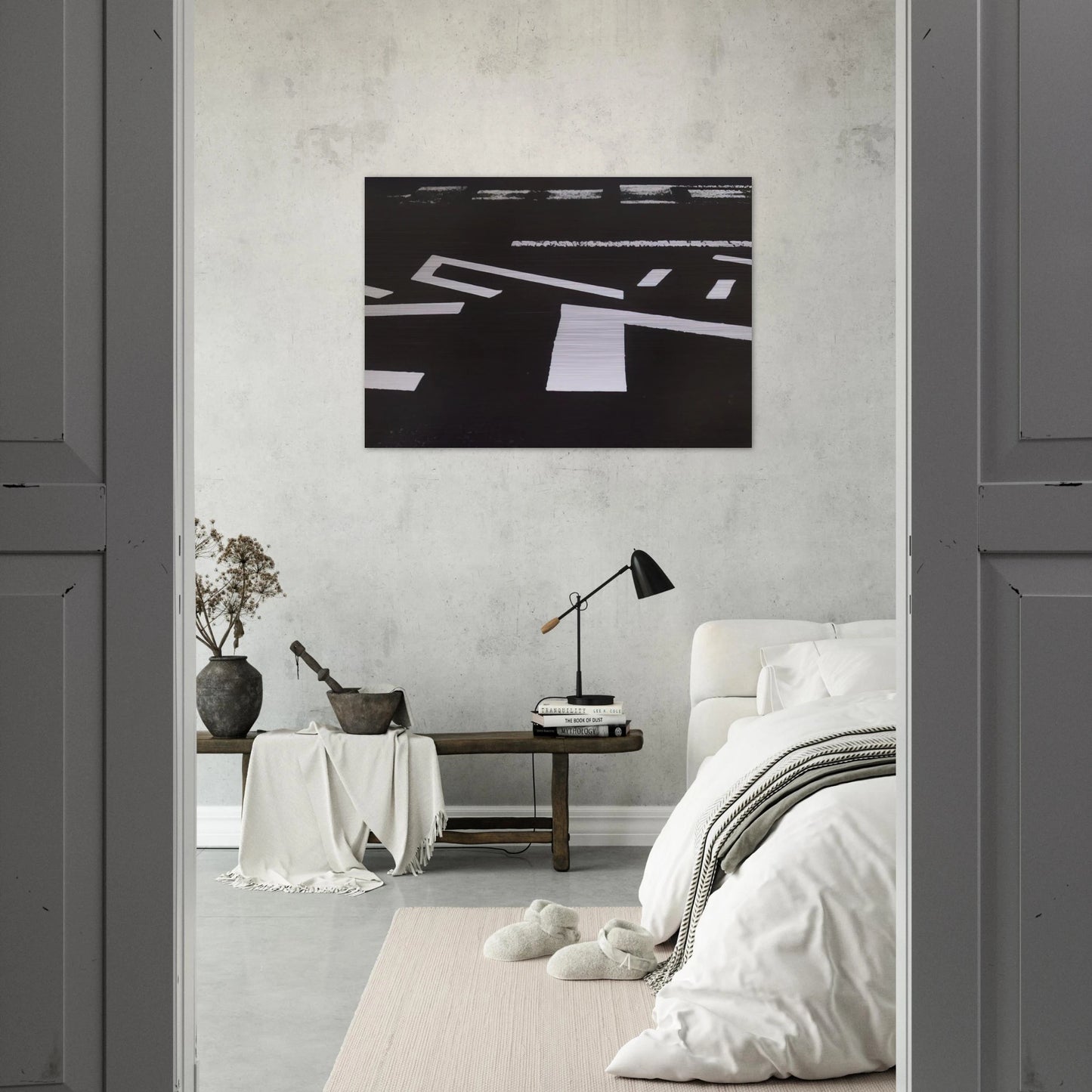 Untitled XVIII - 1981 - Nasreen Mohamedi Brushed Aluminum Print - 70x100 cm / 28x40 inches | Nasreen Mohamedi Aluminum Print | Nasreen Mohamedi Prints