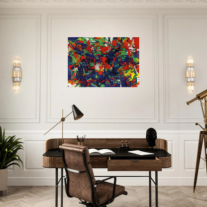 Untitled  SFP94-57  SFF 1731  - Sam Francis Brushed Aluminum Print - 70x100 cm / 28x40 inches | Sam Francis Aluminum Print | Sam Francis Prints