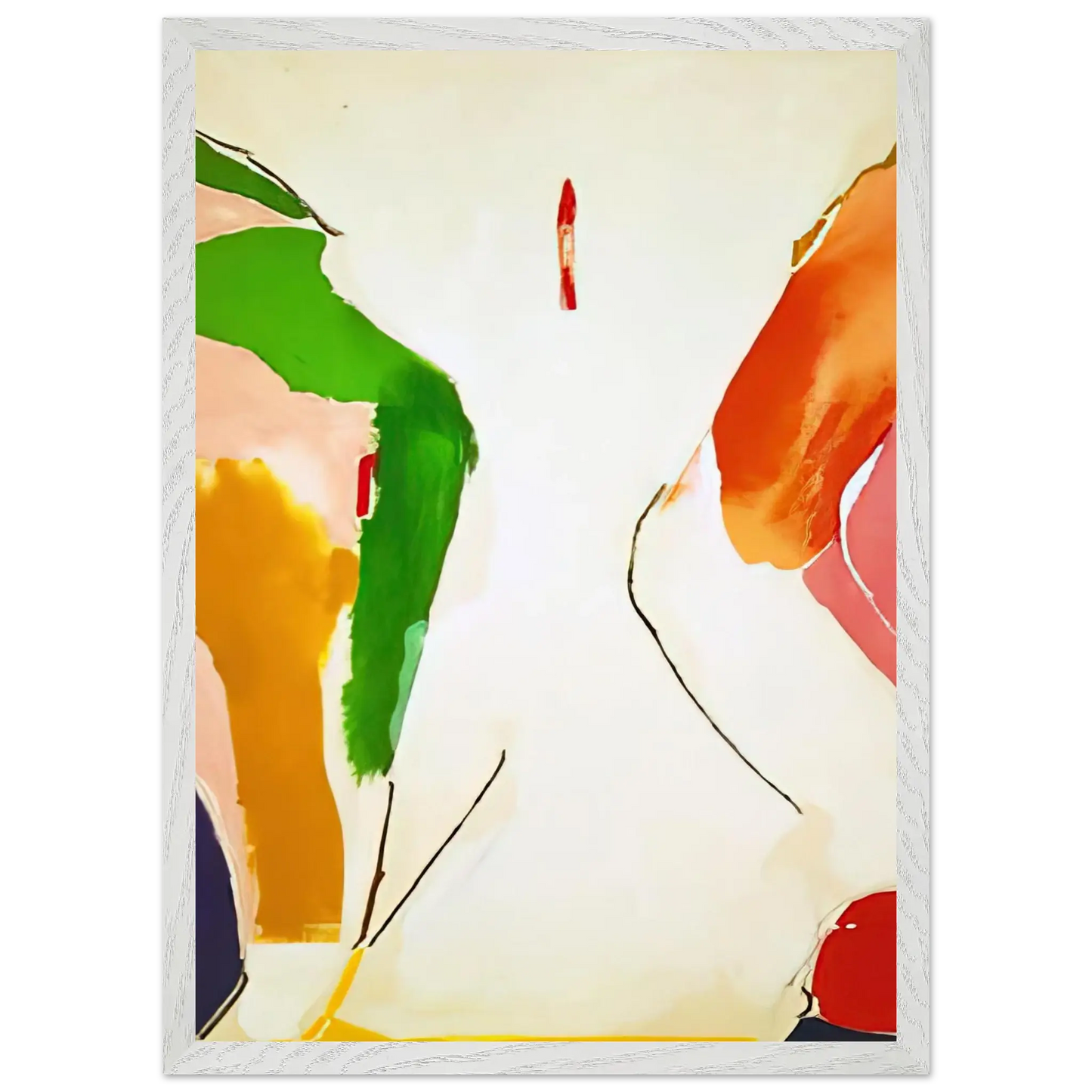 Helen Frankenthaler - Living Edge - 1973 Wall art - 13x18 cm / 5x7 Inches - Premium Wooden Framed Poster With Fine Art Paper - Wood frame