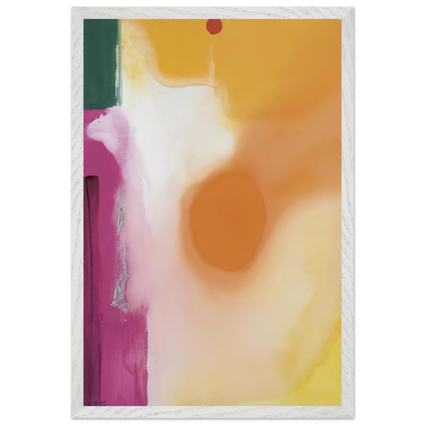 Helen Frankenthaler - Bullseye - 1989 Wall art - 21x29.7 cm / 8x12" - Premium Wooden Framed Poster With Fine Art Paper-canvas - White frame