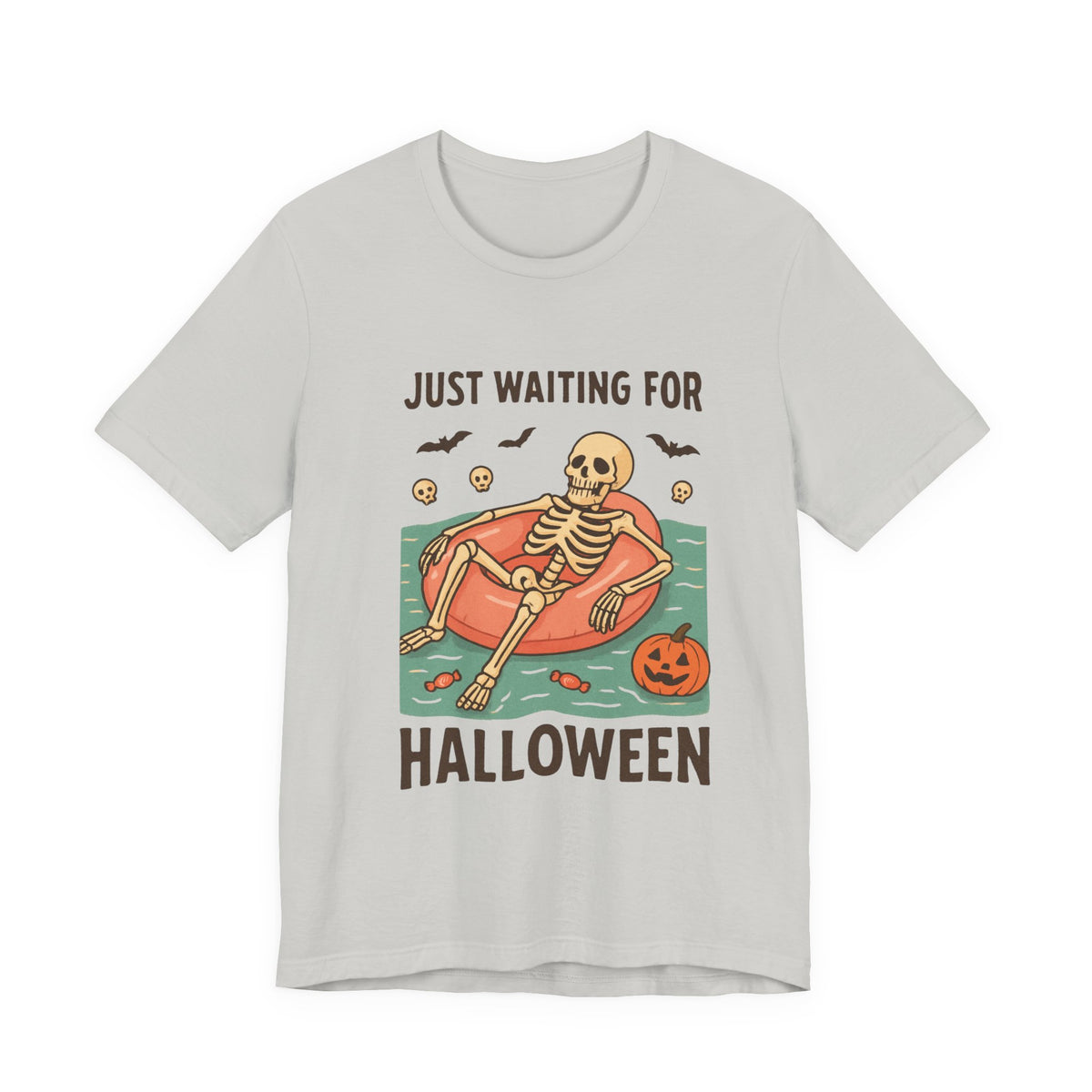Fantôme squelettique d'été juste en attente d'Halloween