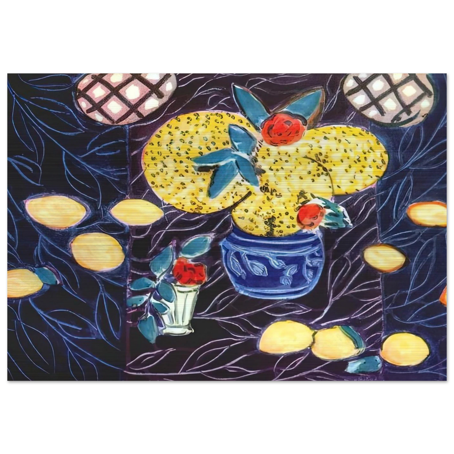 LEMONS AND MIMOSA 1944 - Henri Matisse Brushed Aluminum Print - 70x100 cm / 28x40 inches | Henri Matisse Aluminum Print | Henri Matisse Prints