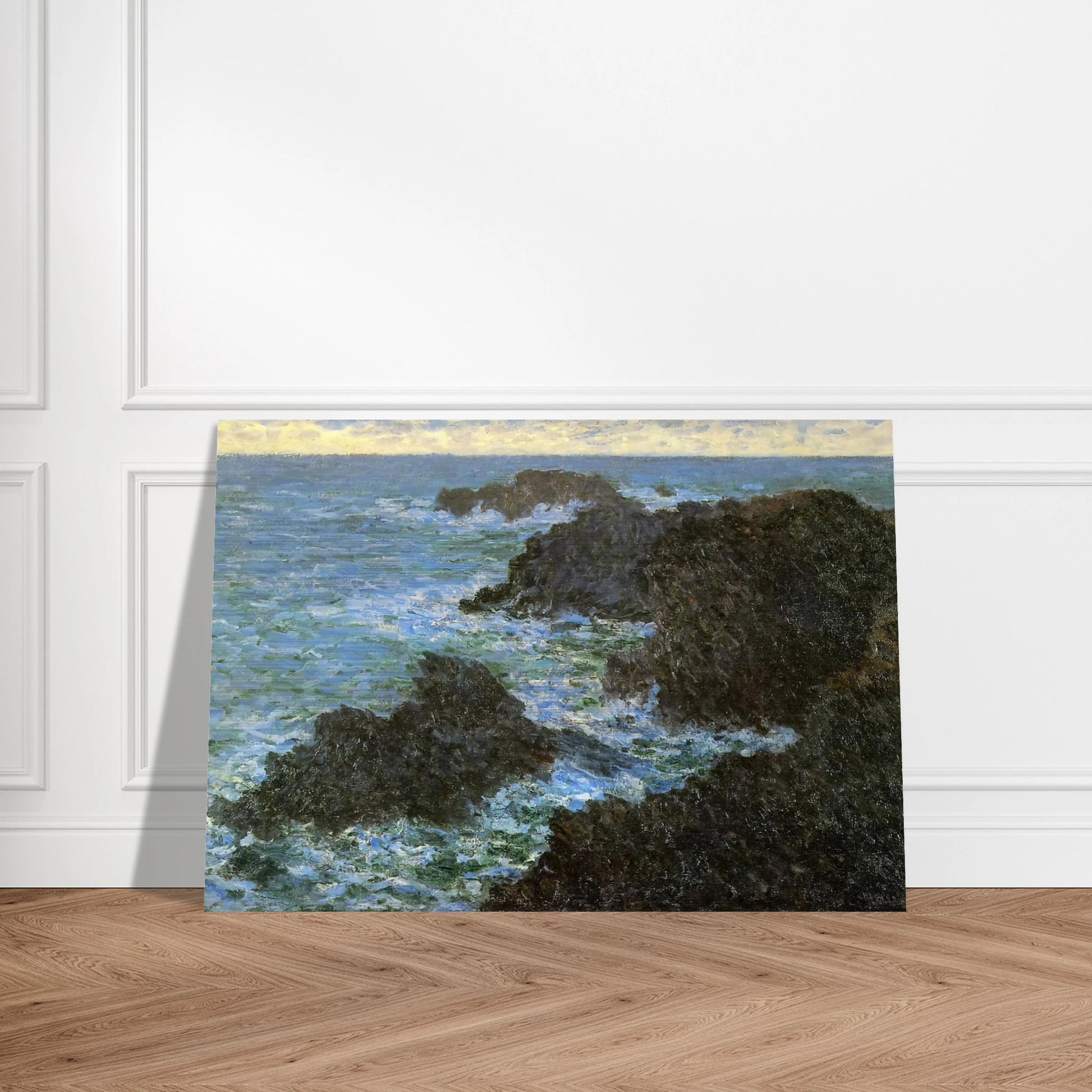 The rocks of Belle-Ile - claude monet Brushed Aluminum Print - 70x100 cm / 28x40 inches | claude monet Aluminum Print | claude monet Prints