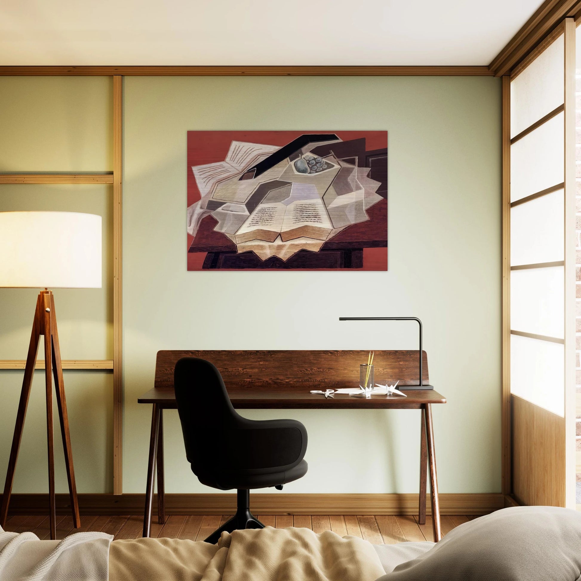 THE OPEN BOOK 1925 1 - Juan Gris Brushed Aluminum Print - 70x100 cm / 28x40 inches | Juan Gris Aluminum Print | Juan Gris Prints