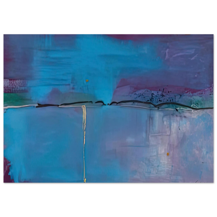 Helen Frankenthaler - Zone Blue, 1994- Wall Art - 60x80 cm / 24x32 inches - Fine Art Poster-canvas - -