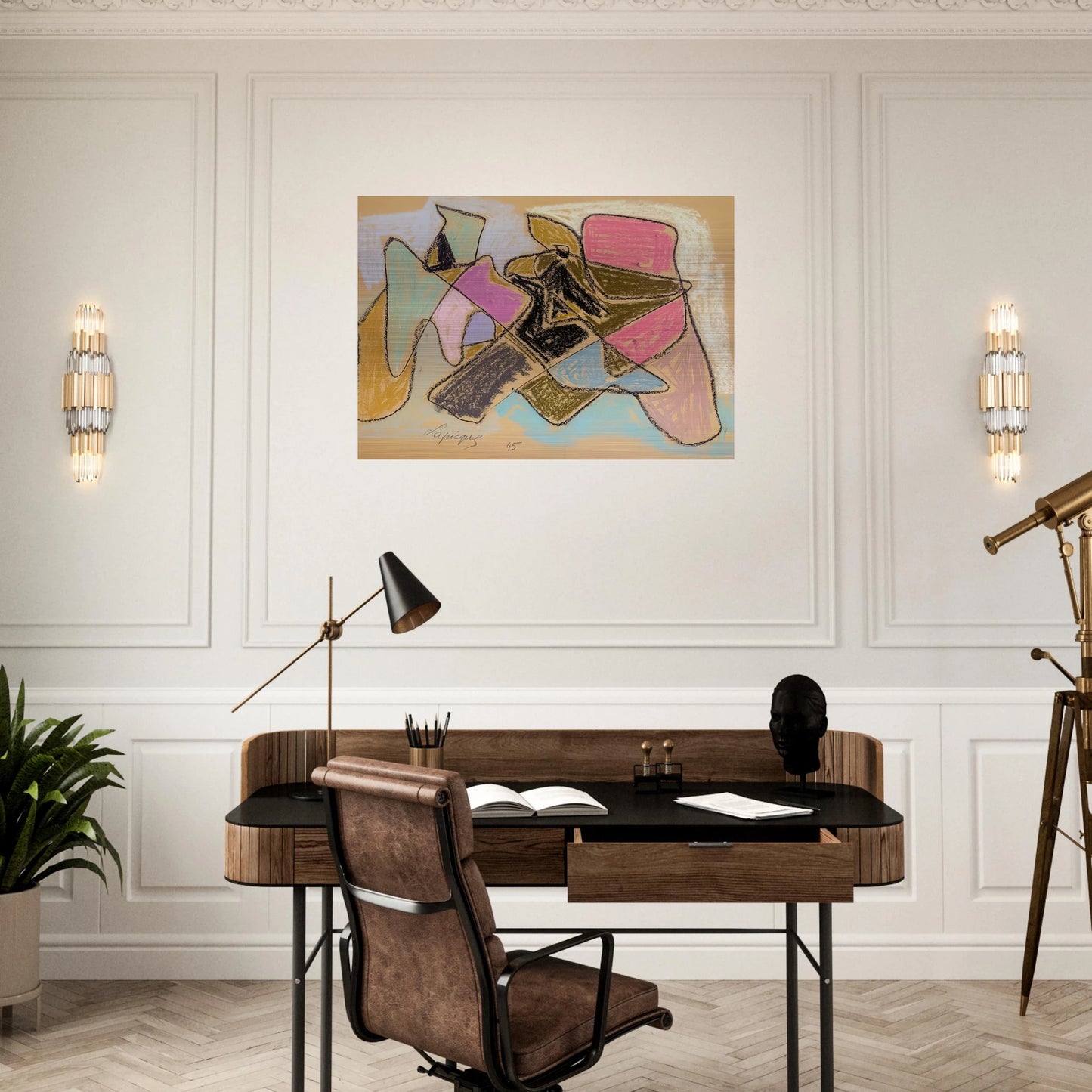 Untitled - 1945 - Charles Lapicque Brushed Aluminum Print - 70x100 cm / 28x40 inches | Charles Lapicque Aluminum Print | Charles Lapicque Prints