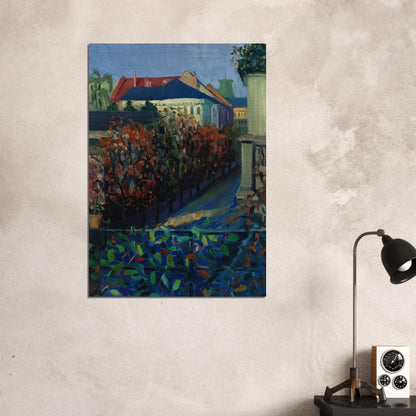 BLICK AUS DER BONNER WOHNUNG - Gabriele Munter Brushed Aluminum Print - 70x100 cm / 28x40 inches | Gabriele Munter Aluminum Print | Gabriele Munter Prints
