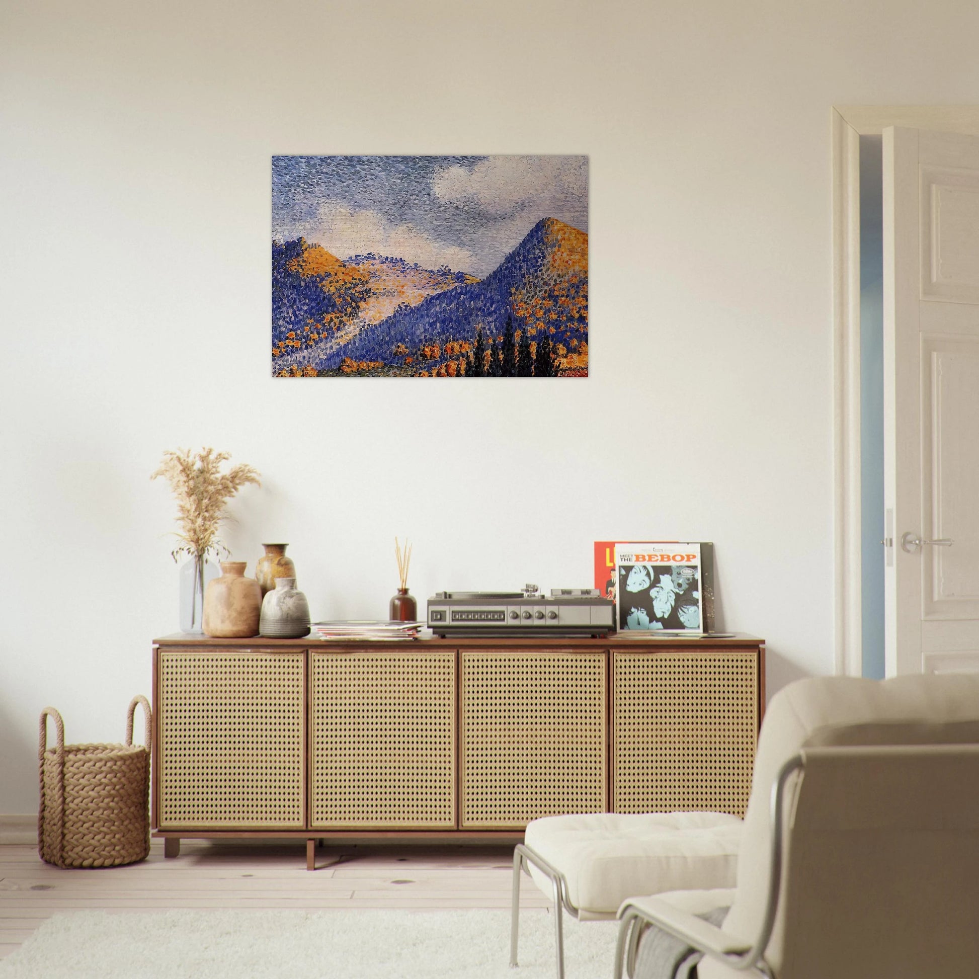 Landscape, the Little Maresque Mountains - Henri-Edmond Cross Brushed Aluminum Print - 70x100 cm / 28x40 inches | Henri-Edmond Cross Aluminum Print | Henri-Edmond Cross Prints