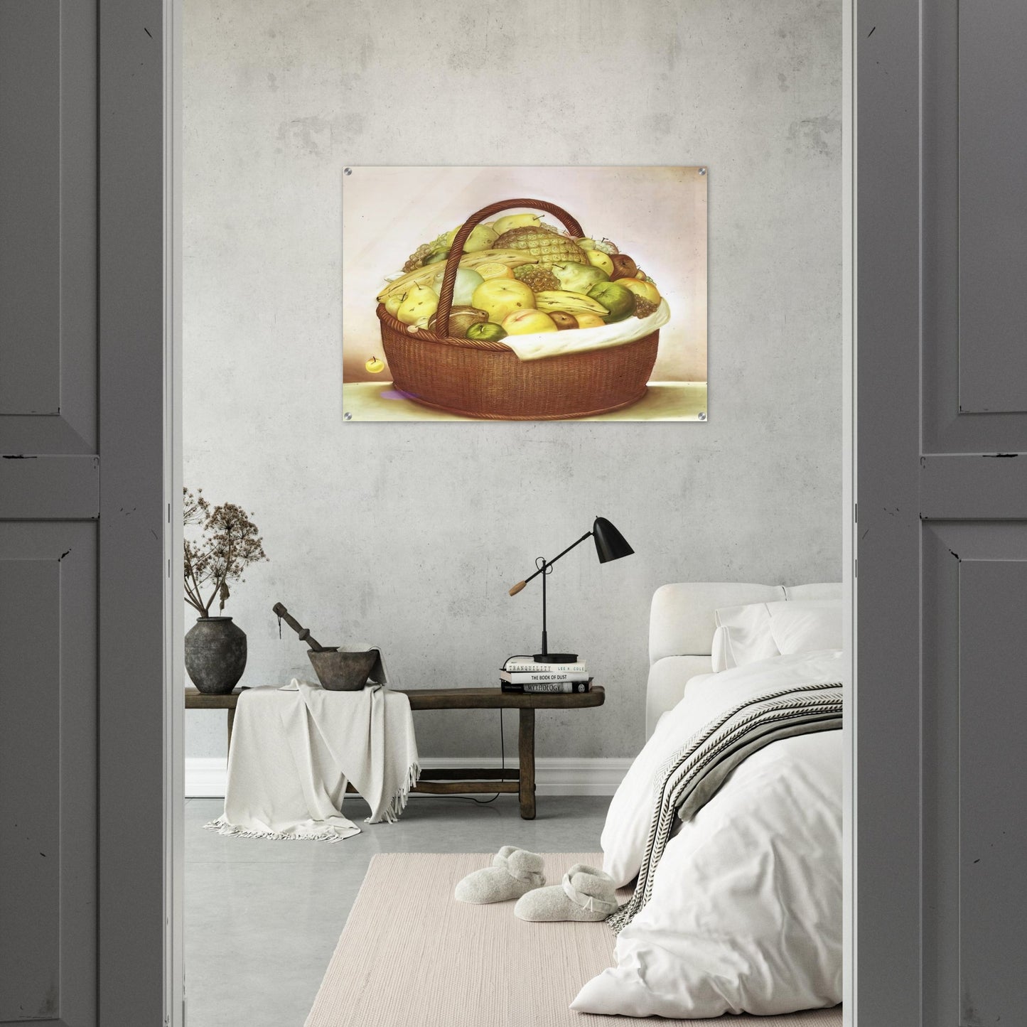 FRUIT BASKET - Fernando Botero Acrylic Print - 70x100 cm / 28x40″ inches