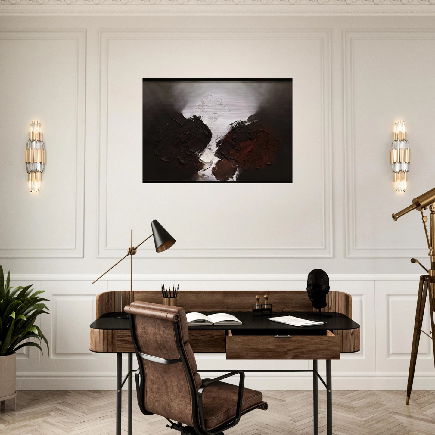210 B 1960 - Luis Feito Brushed Aluminum Print - 70x100 cm / 28x40 inches | Luis Feito Aluminum Print | Luis Feito Prints