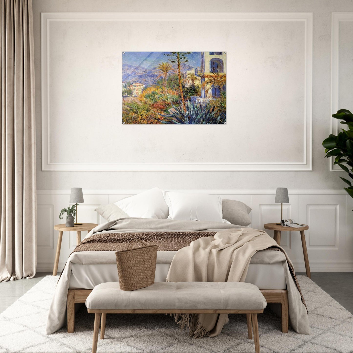 Villas at Bordighera - claude monet Acrylic Print - 70x100 cm / 28x40″ inches
