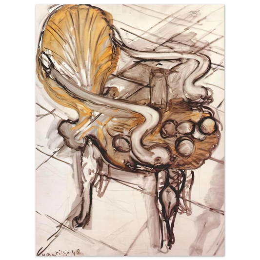 Henri Matisse - VENETIAN ARMCHAIR WITH FRUITS 1942  75x100 cm / 30x40inches Fine Art Poster