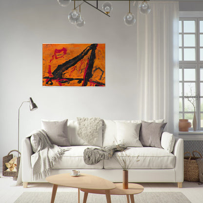 Timra - 1989 - Emil Schumacher Brushed Aluminum Print - 70x100 cm / 28x40 inches | Emil Schumacher Aluminum Print | Emil Schumacher Prints