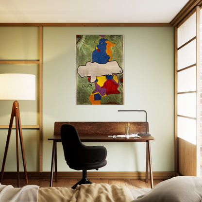 GREEN ANGEL - Jasper Johns Brushed Aluminum Print - 70x100 cm / 28x40 inches | Jasper Johns Aluminum Print | Jasper Johns Prints