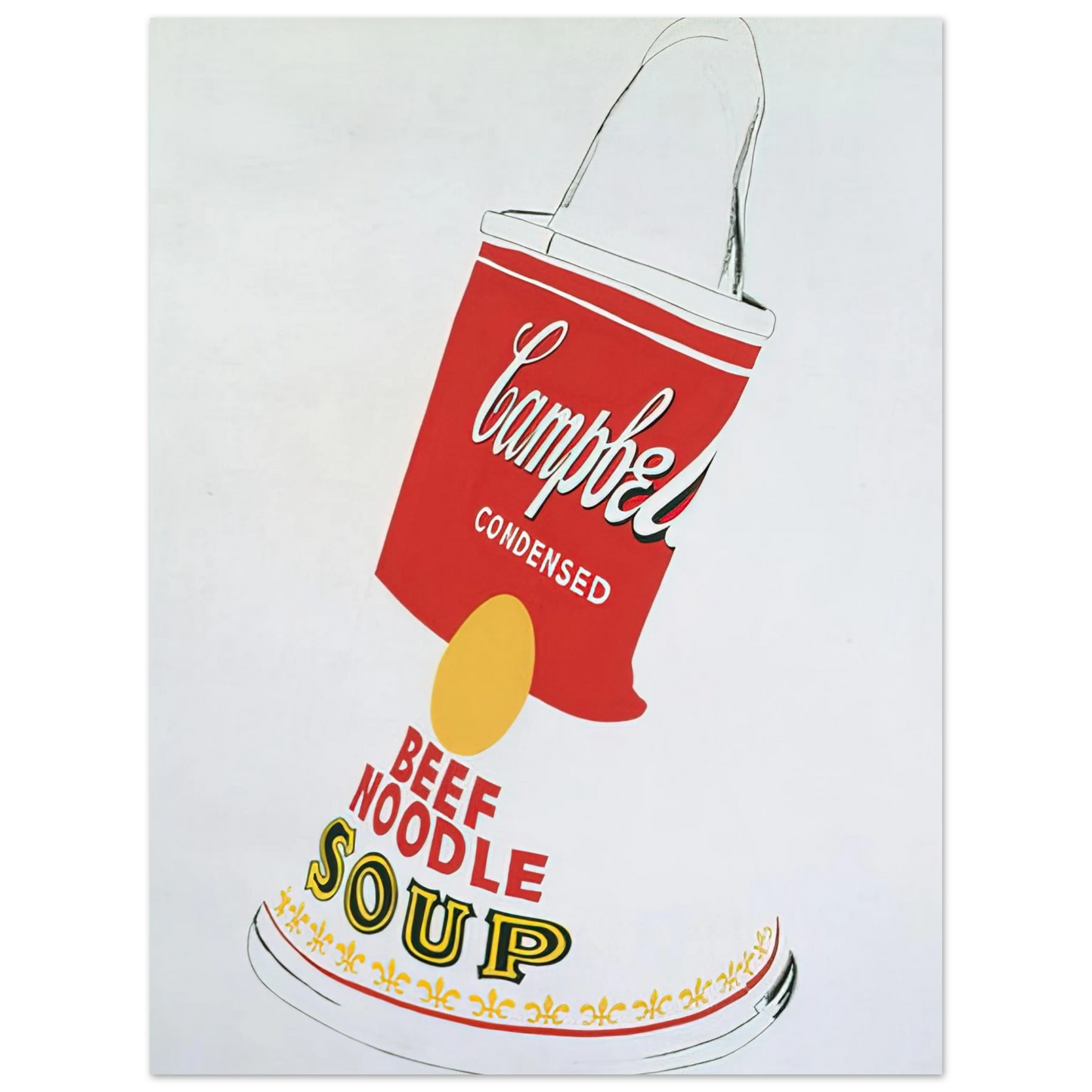 Andy Warhol - Crushed Campbell's Soup Can  Beef Noodle  Fine Art Poster