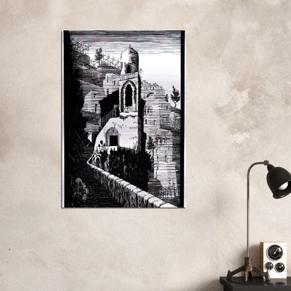 SAN GIOVANNI RAVELLO FEBRUARY 1932 1932 - MC Escher Brushed Aluminum Print - 70x100 cm / 28x40 inches | MC Escher Aluminum Print | MC Escher Prints